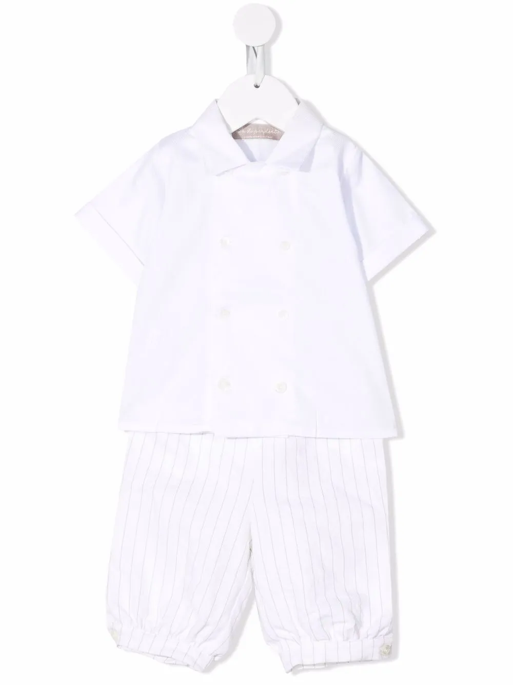 Комплект из рубашки и шорт в стиле колор-блок La Stupenderia, белый
Комплект из рубашки и шорт в стиле колор-блок La Stupenderia, белый