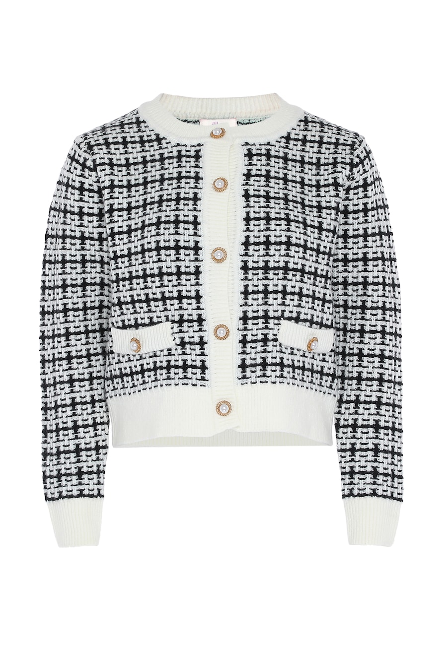 Вязаный кардиган aleva, черный/белый
Вязаный кардиган aleva, черный/белый
