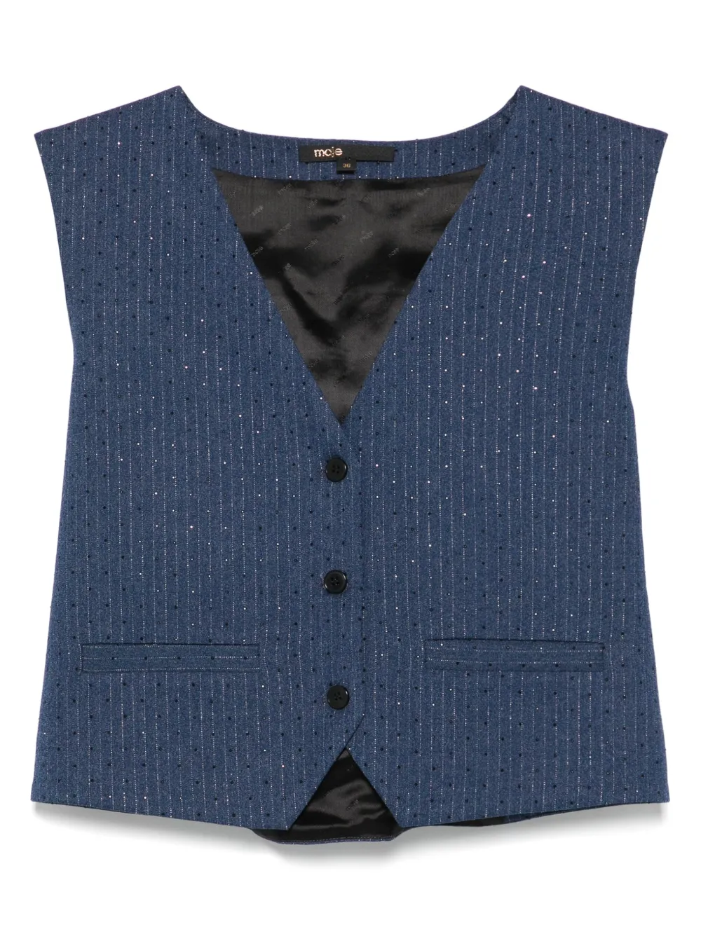 Топ в тонкую полоску Maje, синий 
Топ в тонкую полоску Maje, синий