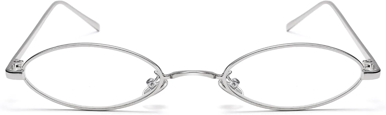 COASION Винтажные маленькие овальные солнцезащитные очки в стиле ретро для женщин и мужчин, в стиле хиппи, с металлической оправой, A9 Silver Frame/Clear Lens
COASION Винтажные маленькие овальные солнцезащитные очки в стиле ретро для женщин и мужчин, в стиле хиппи, с металлической оправой, A9 Silver Frame/Clear Lens