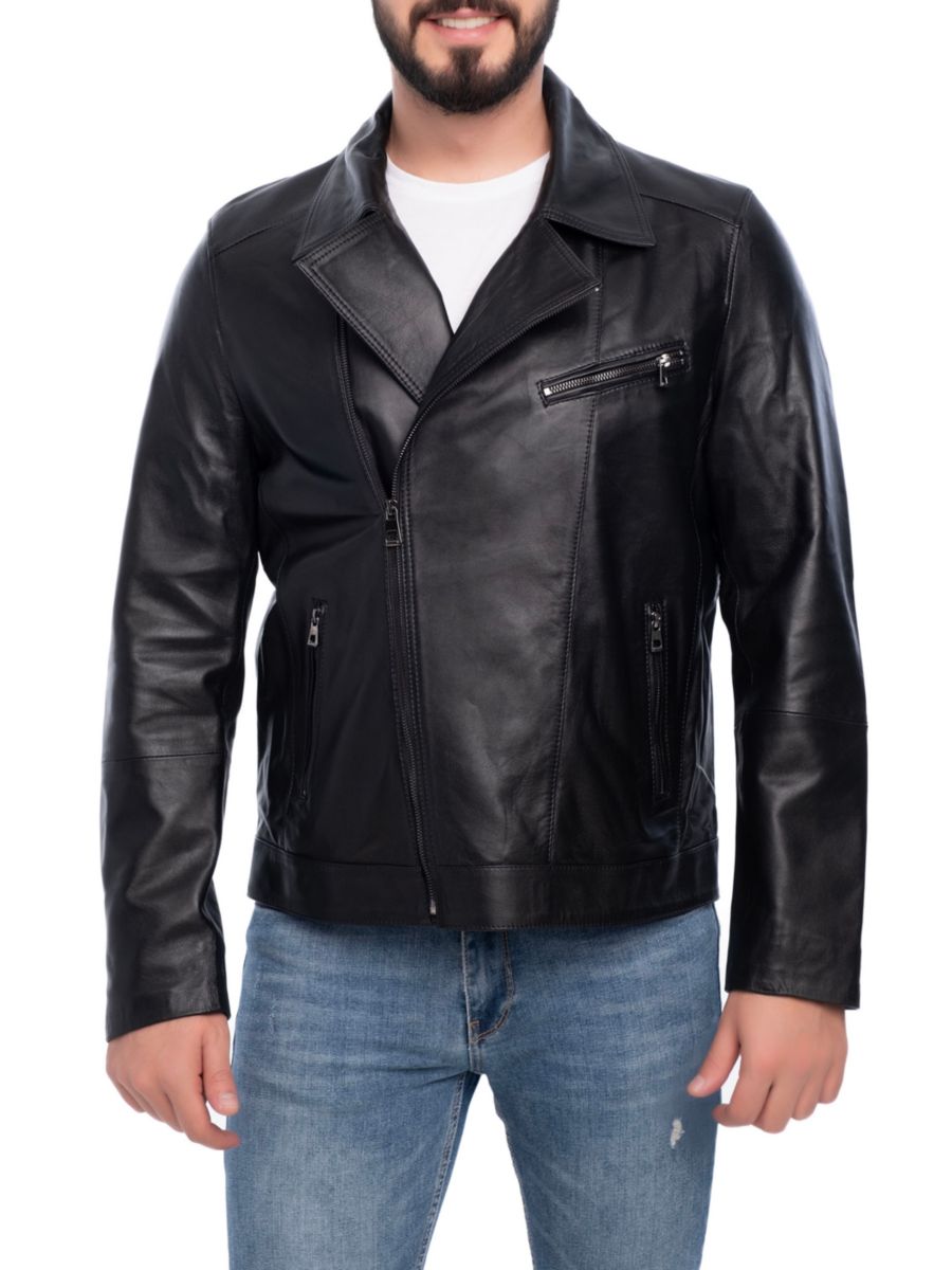 Кожаная куртка с воротником-стойкой Vellapais, черный 
Кожаная куртка с воротником-стойкой Vellapais, черный