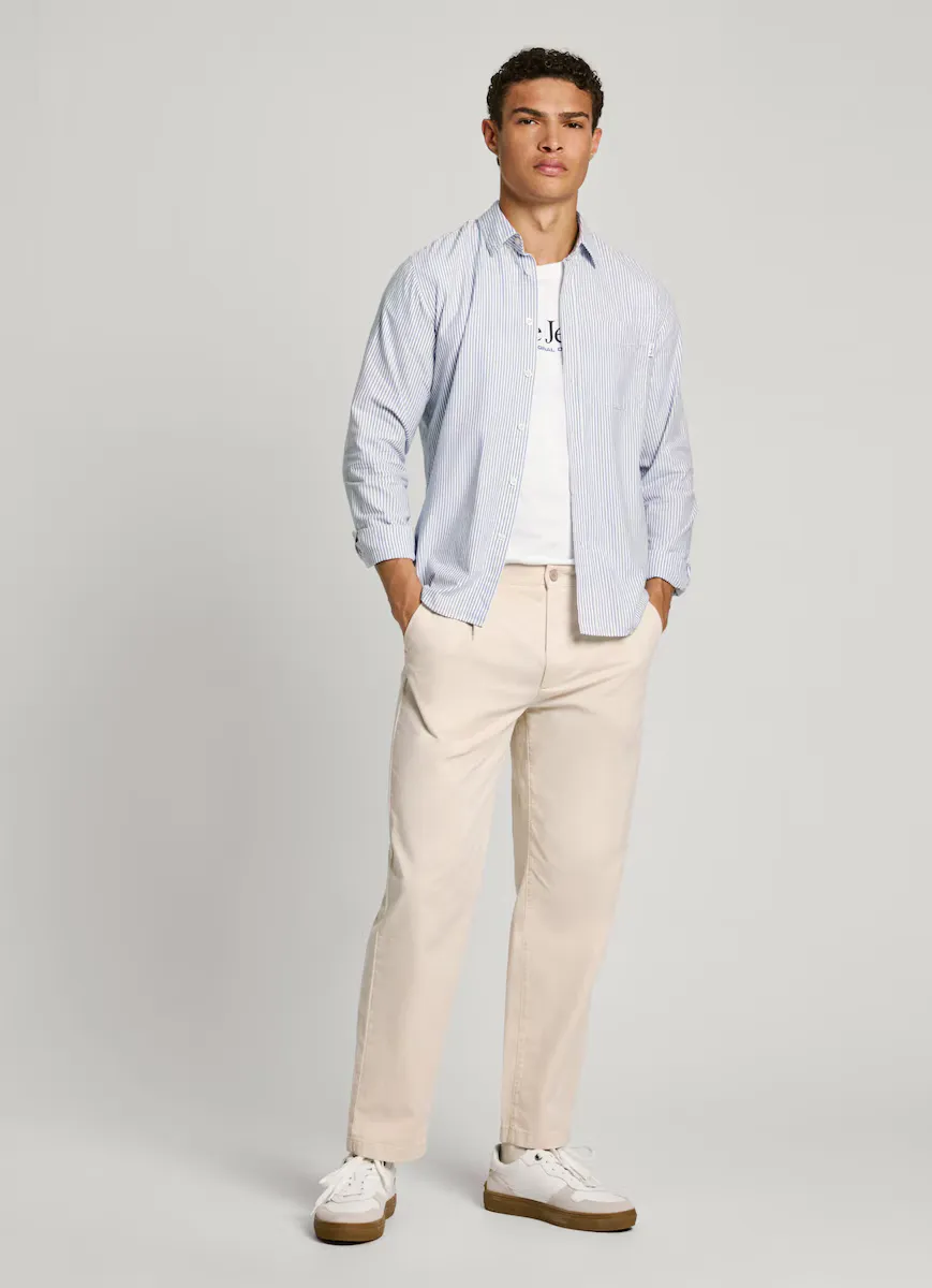 Мужские брюки чинос свободного кроя из саржи Pepe Jeans, цвет Crema
Мужские брюки чинос свободного кроя из саржи Pepe Jeans, цвет Crema