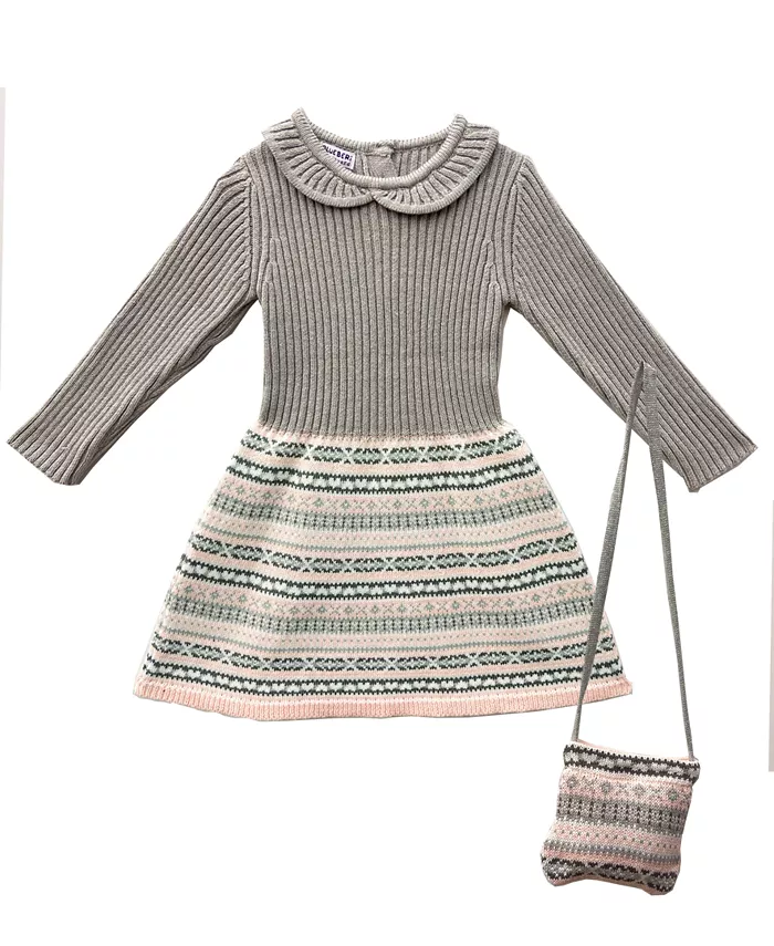 Детское платье-свитер с длинным рукавом в рубчик и узором фэр-айл Blueberi Boulevard
Детское платье-свитер с длинным рукавом в рубчик и узором фэр-айл Blueberi Boulevard