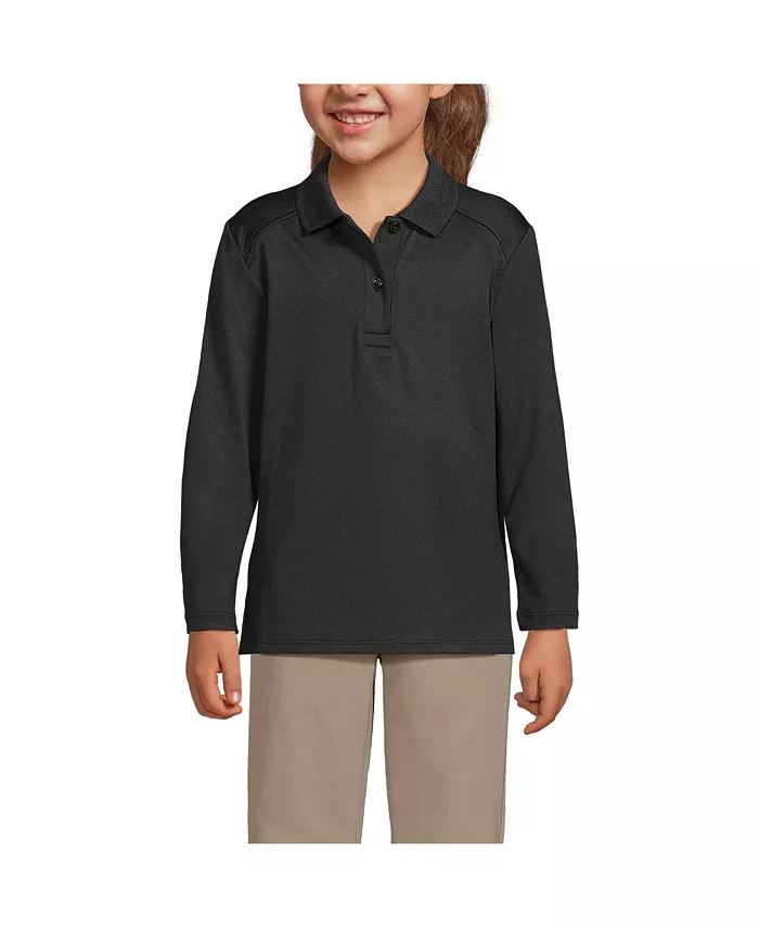 Рубашка-поло с длинным рукавом для девочек, быстросохнущая, женская Lands' End, черный
Рубашка-поло с длинным рукавом для девочек, быстросохнущая, женская Lands' End, черный