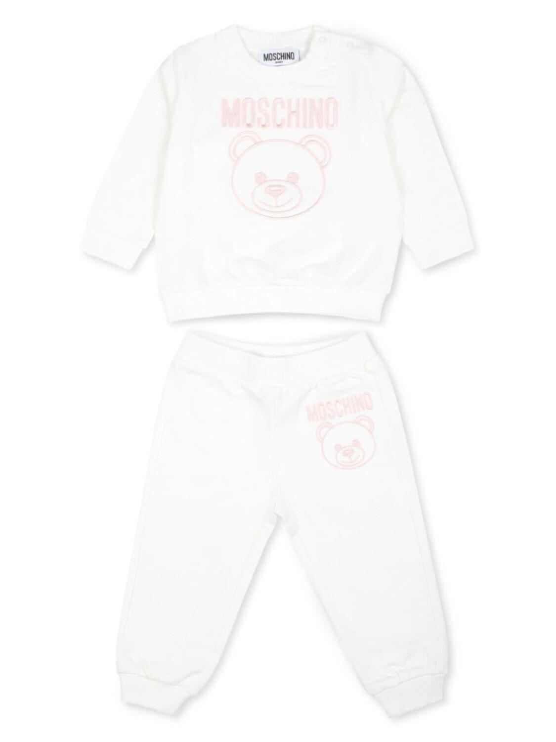 Moschino Kids хлопковый спортивный костюм Teddy Bear, белый
Moschino Kids хлопковый спортивный костюм Teddy Bear, белый