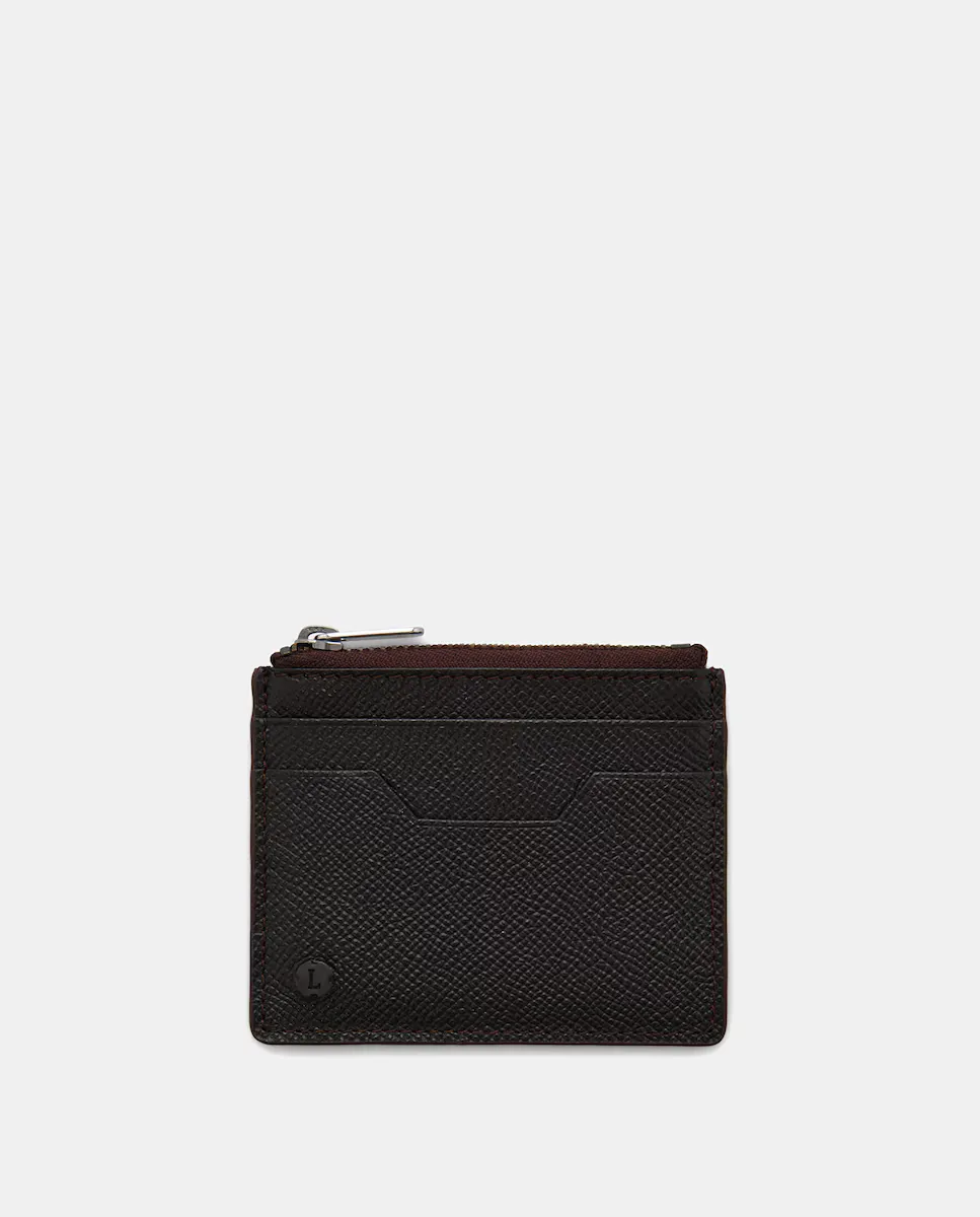 Мужской черный кожаный держатель для карт Lottusse, коричневый
Мужской черный кожаный держатель для карт Lottusse, коричневый