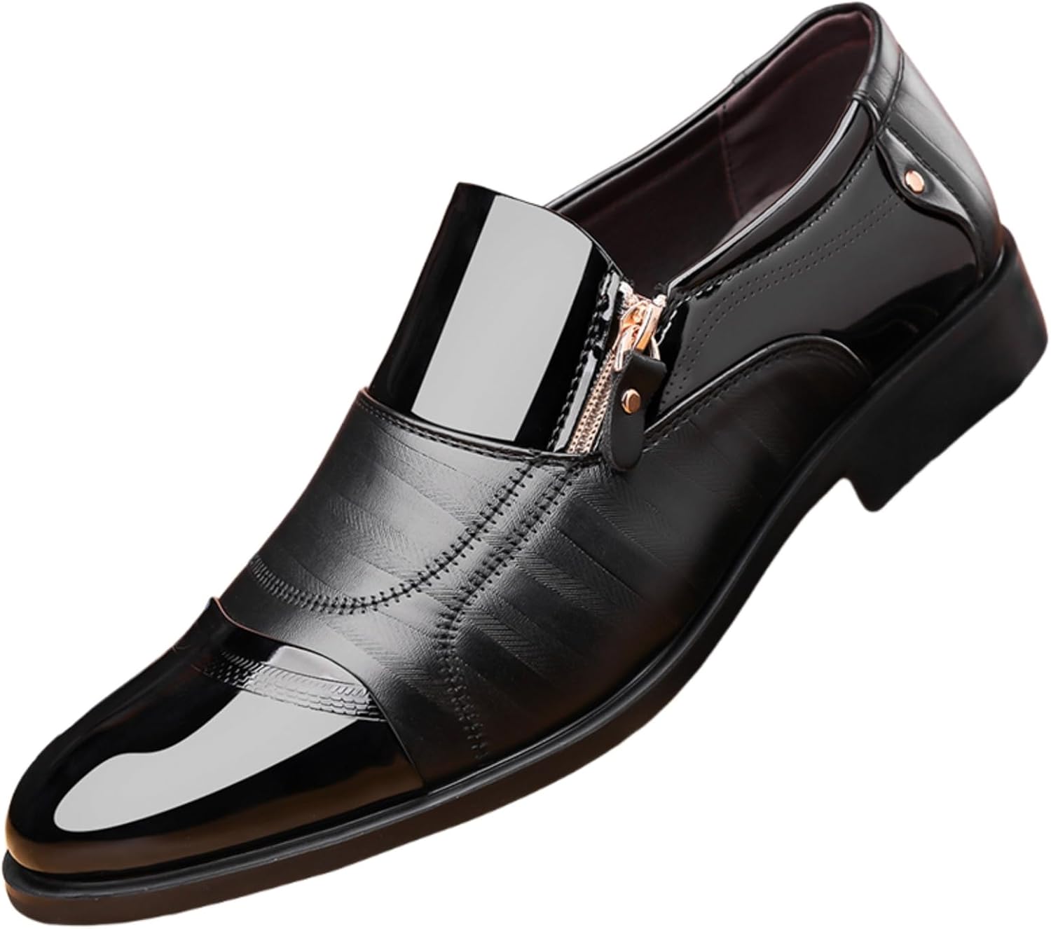 Мужские классические туфли-бизнес повседневные лоферы с золотой молнией, блестящей глянцевой и текстурированной кожей, с противоскользящей подошвой для официальной офисной носки, черные и коричневые, двухтонный стиль Kelibasi
Мужские классические туфли-бизнес повседневные лоферы с золотой молнией, блестящей глянцевой и текстурированной кожей, с противоскользящей подошвой для официальной офисной носки, черные и коричневые, двухтонный стиль Kelibasi