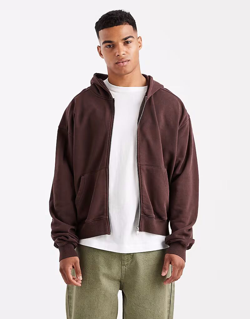 Укороченная толстовка с капюшоном на молнии цвета темного дуба Cotton On
Укороченная толстовка с капюшоном на молнии цвета темного дуба Cotton On