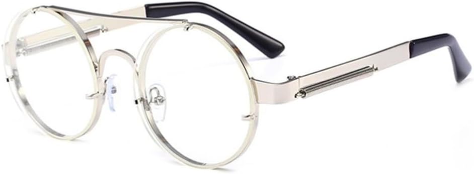 Винтажные круглые солнцезащитные очки в стиле стимпанк для мужчин и женщин, ретро-очки с металлическими двойными дужками, модные солнцезащитные очки с защитой от УФ-излучения UV400 generic, Silver Clear
Винтажные круглые солнцезащитные очки в стиле стимпанк для мужчин и женщин, ретро-очки с металлическими двойными дужками, модные солнцезащитные очки с защитой от УФ-излучения UV400 generic, Silver Clear