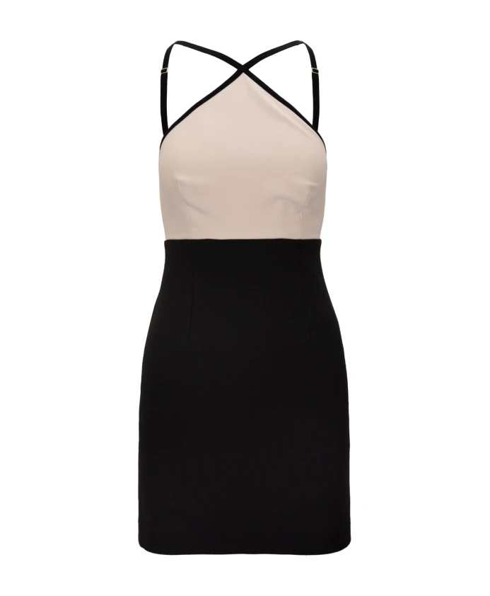 Короткое двухцветное платье с завязками на шее Elisabetta Franchi, мультиколор
Короткое двухцветное платье с завязками на шее Elisabetta Franchi, мультиколор