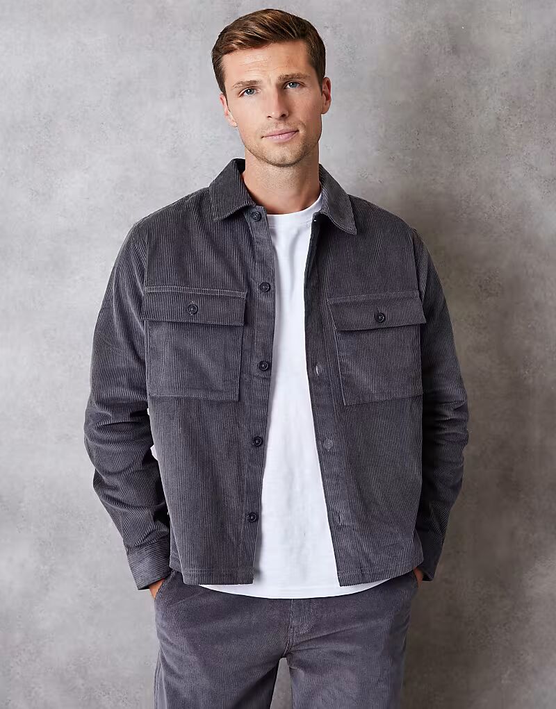 Укороченная вельветовая рубашка Relaxed темно-серого цвета Threadbare
Укороченная вельветовая рубашка Relaxed темно-серого цвета Threadbare