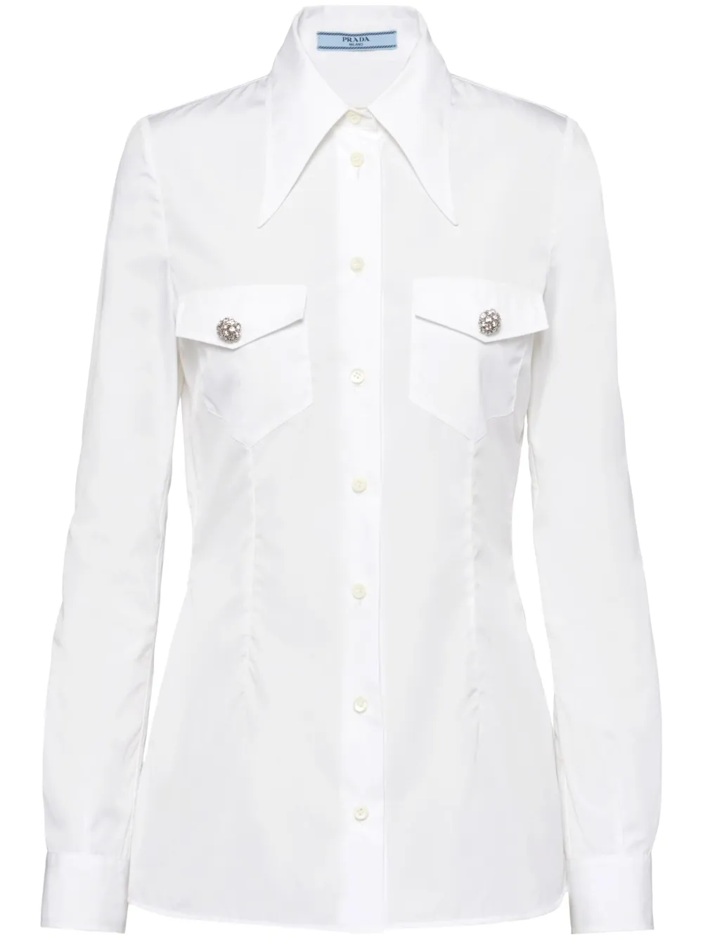 Поплиновая рубашка Prada, белый
Поплиновая рубашка Prada, белый