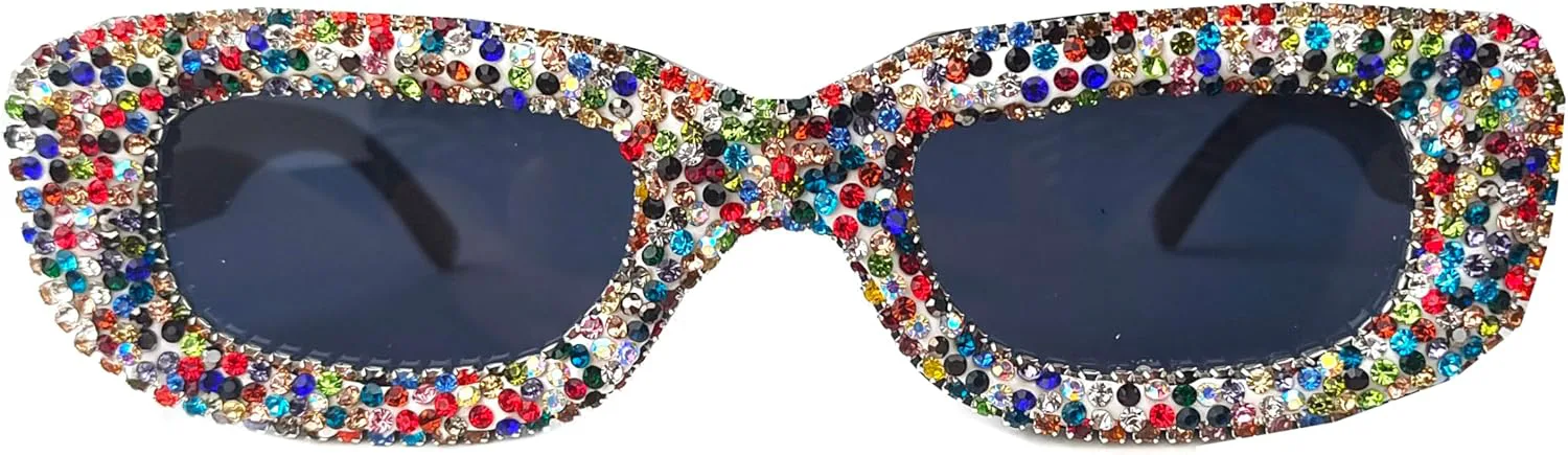 Willochra Блестящие, сексуальные, квадратные, роскошные солнцезащитные очки с бриллиантами и радужным рисунком, женские, в стиле панк, с стразами, Black Colorful
Willochra Блестящие, сексуальные, квадратные, роскошные солнцезащитные очки с бриллиантами и радужным рисунком, женские, в стиле панк, с стразами, Black Colorful