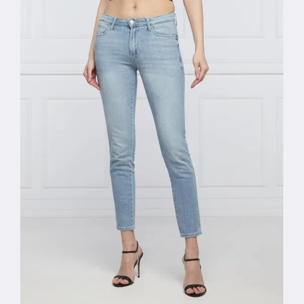 Изогнутые джинсы скинни Guess, синий 
Изогнутые джинсы скинни Guess, синий