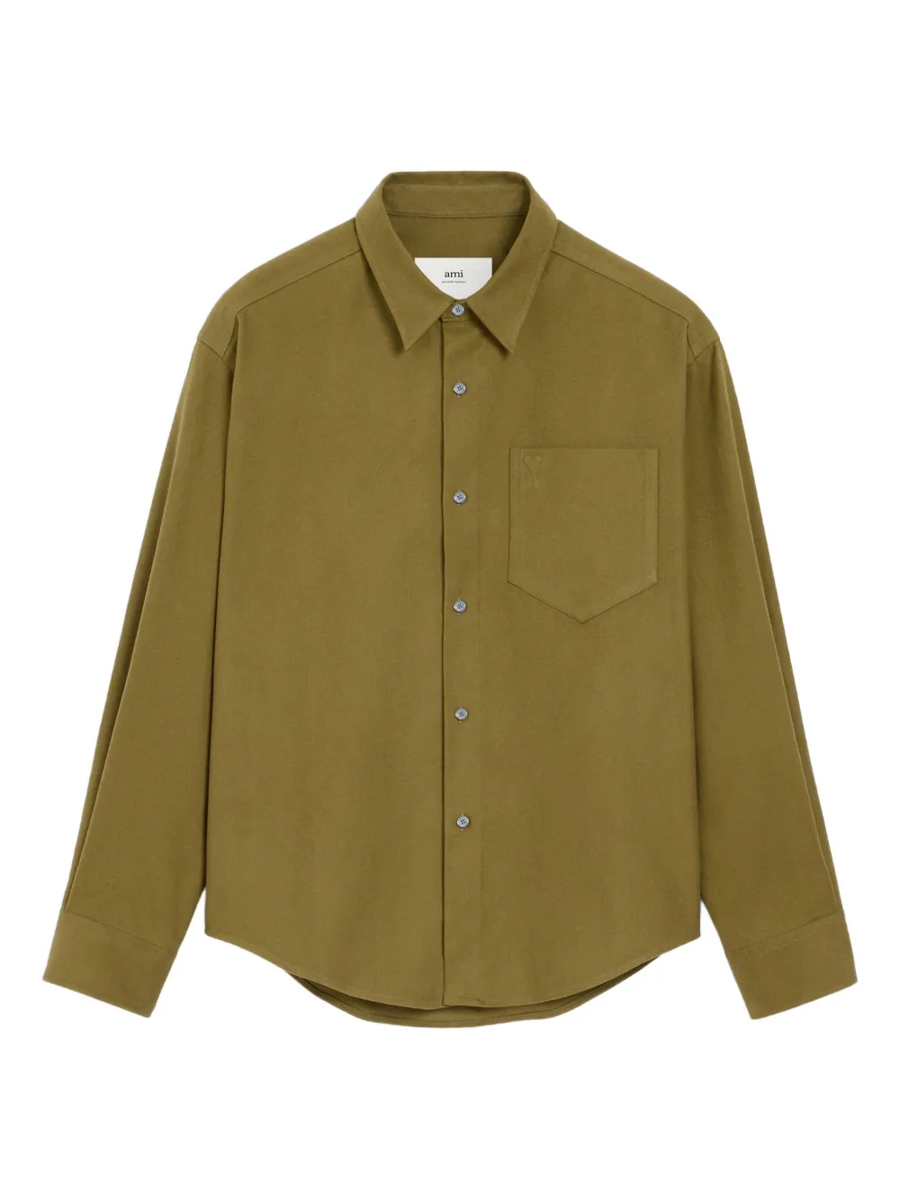 Рубашка с тисненым сердцем AMI Paris, зеленый
Рубашка с тисненым сердцем AMI Paris, зеленый