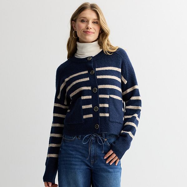 Женский кардиган с пуговицами спереди Sonoma Goods For Life, Navy Tan Stripe
Женский кардиган с пуговицами спереди Sonoma Goods For Life, Navy Tan Stripe