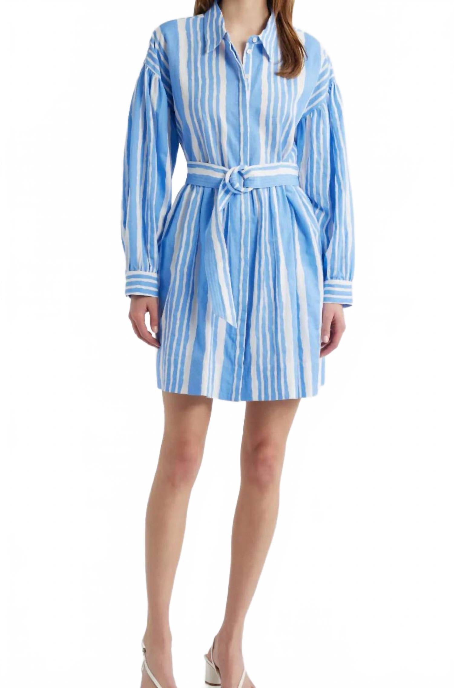 Cleobella Мини-платье Tiana в синюю полоску Vecchio
Cleobella Мини-платье Tiana в синюю полоску Vecchio