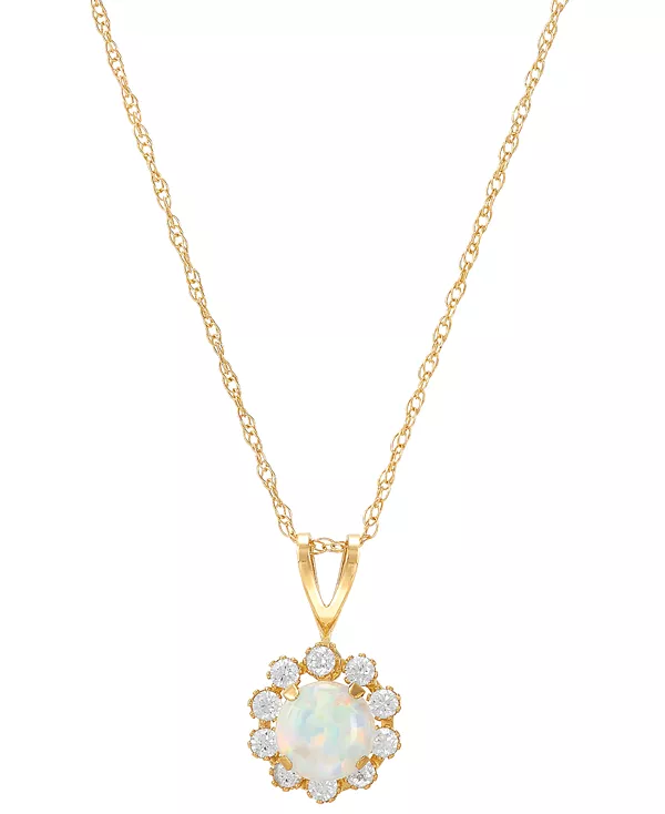 Ожерелье с подвеской 18 дюймов из 14-каратного золота (также из цитрина и выращенного в лаборатории опала) с синим сапфиром (5/8 карата, tw) и белым сапфиром (1/3 карата, tw) в форме гало Macy'S, opal, Белый, Ожерелье с подвеской 18 дюймов из 14-каратного
Ожерелье с подвеской 18 дюймов из 14-каратного золота (также из цитрина и выращенного в лаборатории опала) с синим сапфиром (5/8 карата, tw) и белым сапфиром (1/3 карата, tw) в форме гало Macy'S, opal, Белый, Ожерелье с подвеской 18 дюймов из 14-каратного