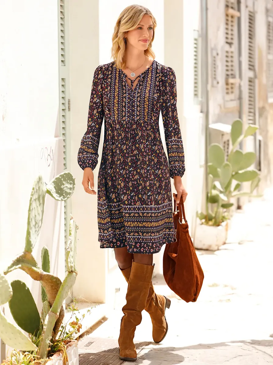 Платье-туника Inspirations "платье с принтом" Inspirationen, коричневый
Платье-туника Inspirations "платье с принтом" Inspirationen, коричневый