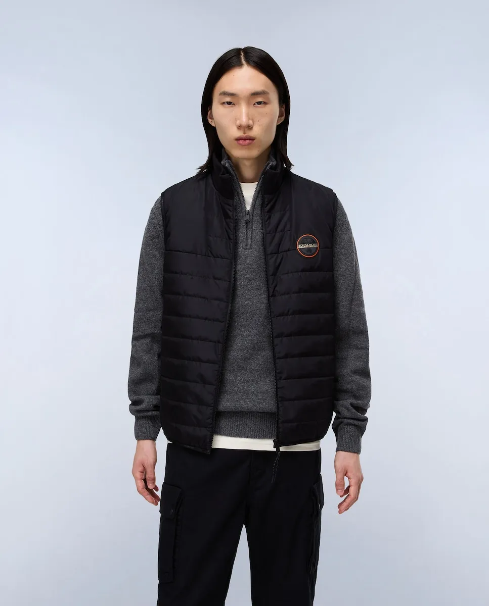 Мужской стеганый жилет белого цвета слоновой кости Napapijri
Мужской стеганый жилет белого цвета слоновой кости Napapijri