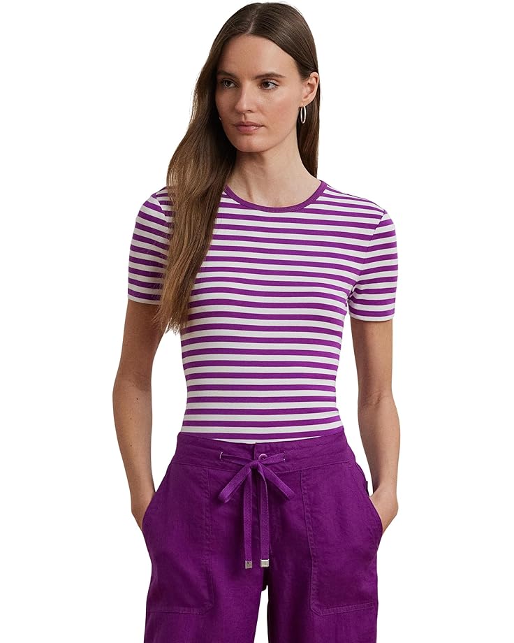 Женская футболка Lauren Ralph Lauren Petite Striped Stretch Cotton Crewneck, Purple Dawn/White
Женская футболка Lauren Ralph Lauren Petite Striped Stretch Cotton Crewneck, Purple Dawn/White