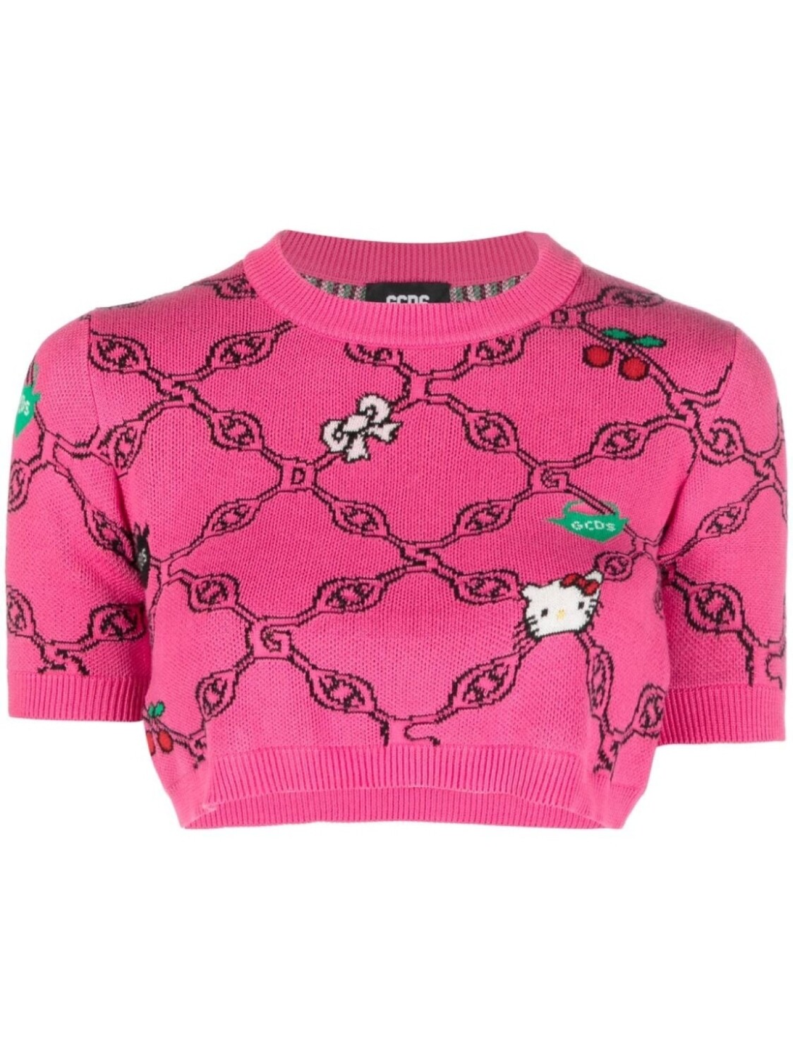 Gcds трикотажный топ с принтом, розовый 
Gcds трикотажный топ с принтом, розовый