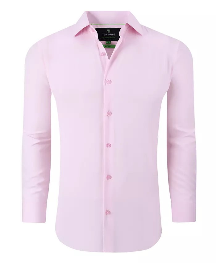 Мужская эластичная однотонная рубашка на пуговицах Tom Baine, розовый
Мужская эластичная однотонная рубашка на пуговицах Tom Baine, розовый