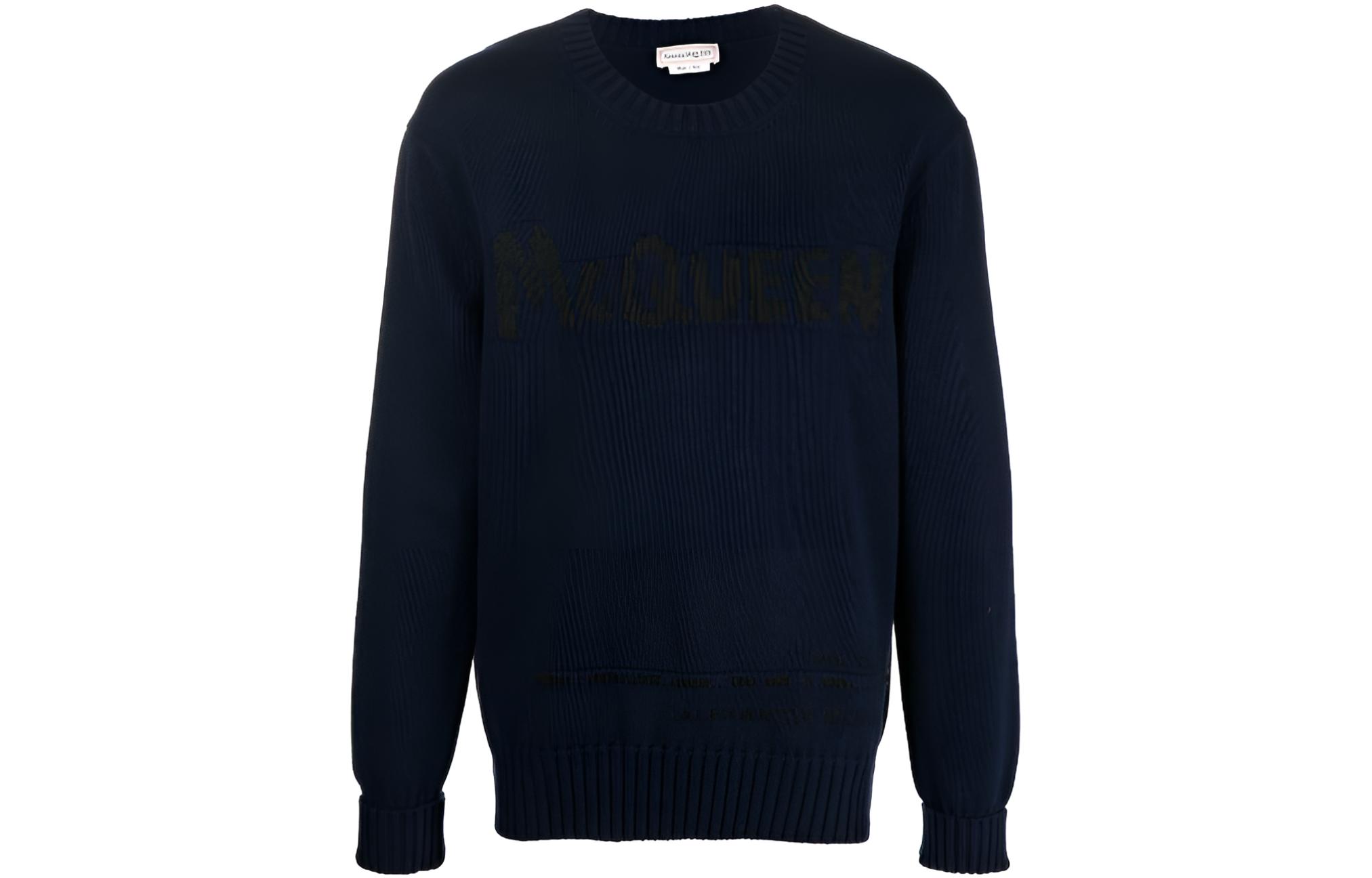 Свитер с логотипом Graffiti в технике интарсия Alexander McQueen, синий
Свитер с логотипом Graffiti в технике интарсия Alexander McQueen, синий