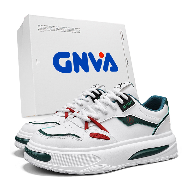 Износостойкие низкие мужские кроссовки GNVA, White Green 
Износостойкие низкие мужские кроссовки GNVA, White Green