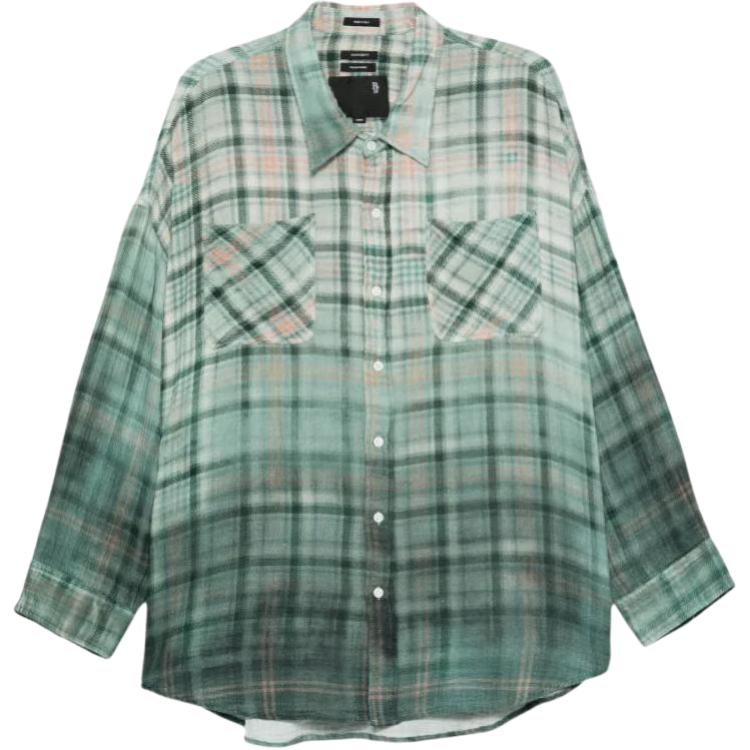 Рубашка в клетку с градиентом R13, зеленый
Рубашка в клетку с градиентом R13, зеленый