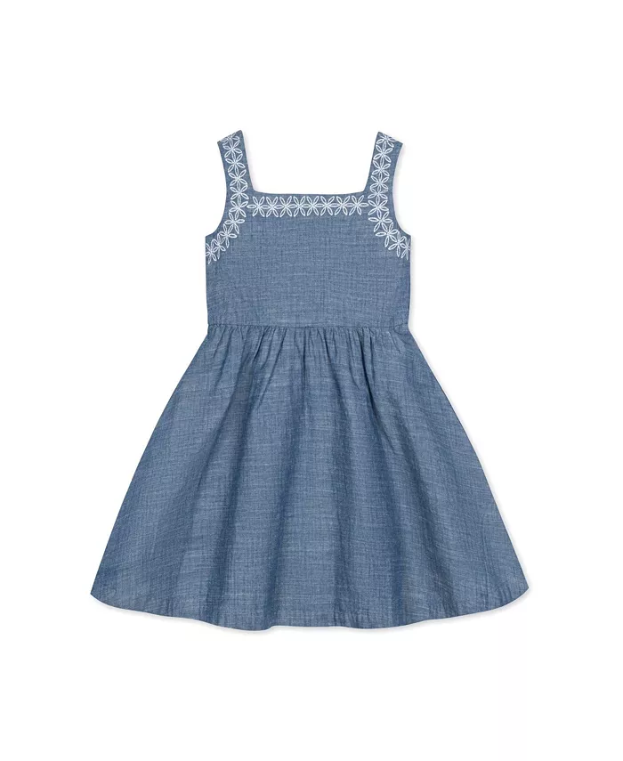 Платье-сарафан без рукавов из шамбре с вышивкой для девочек Hope & Henry, синий
Платье-сарафан без рукавов из шамбре с вышивкой для девочек Hope & Henry, синий