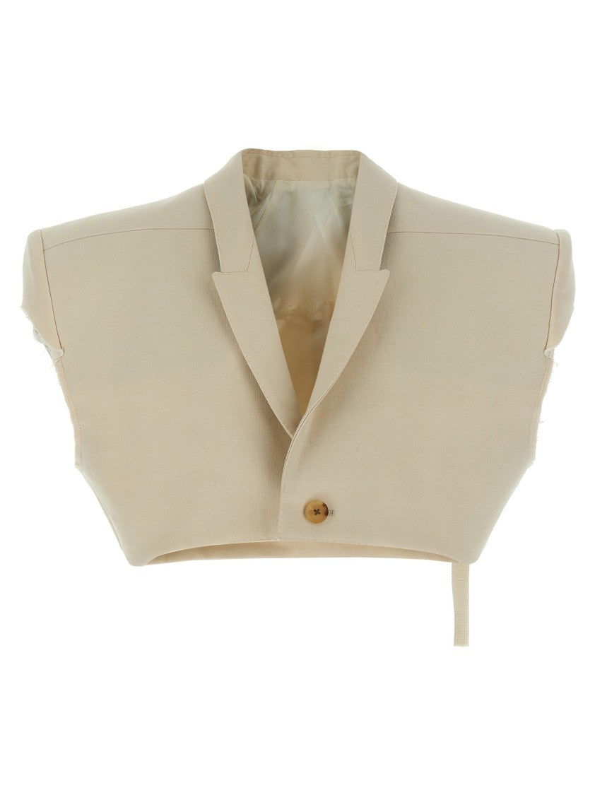 Короткий жилет из шерсти с хлопком Rick Owens, Neutrals
Короткий жилет из шерсти с хлопком Rick Owens, Neutrals