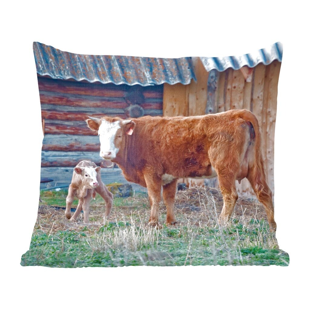 Декоративная подушка MuchoWow диванная подушка для гостиной декоративная подушка 60 x 60 см корова - конюшня - трава - теленок - чехол на подушку - хлопчатобумажная ткань - декоративные чехлы на подушки
Декоративная подушка MuchoWow диванная подушка для гостиной декоративная подушка 60 x 60 см корова - конюшня - трава - теленок - чехол на подушку - хлопчатобумажная ткань - декоративные чехлы на подушки
