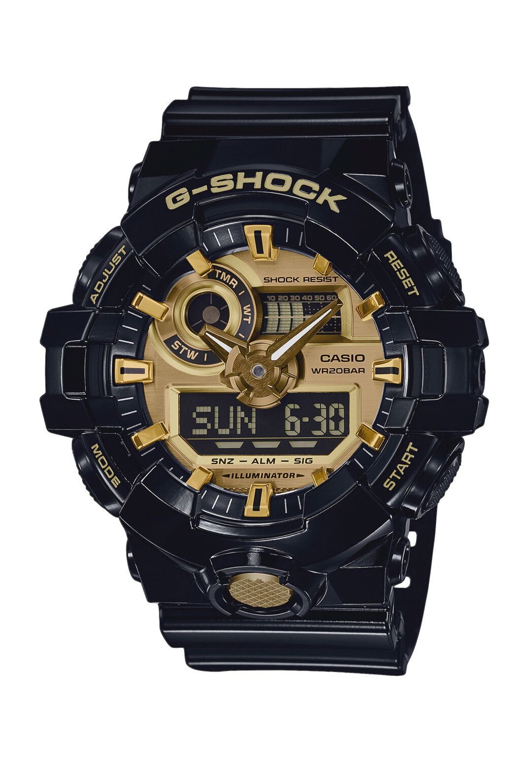 Мужские часы GA-710GB-1AER G-SHOCK, черный 
Мужские часы GA-710GB-1AER G-SHOCK, черный