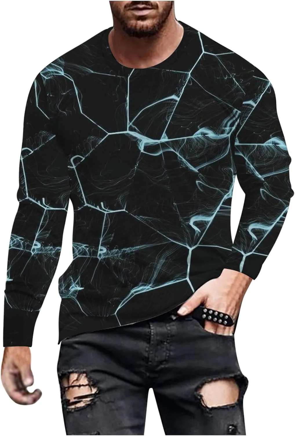 Футболка с длинным рукавом Plus Size, 3D Printed, Slim Fit Zeiyignr
Футболка с длинным рукавом Plus Size, 3D Printed, Slim Fit Zeiyignr