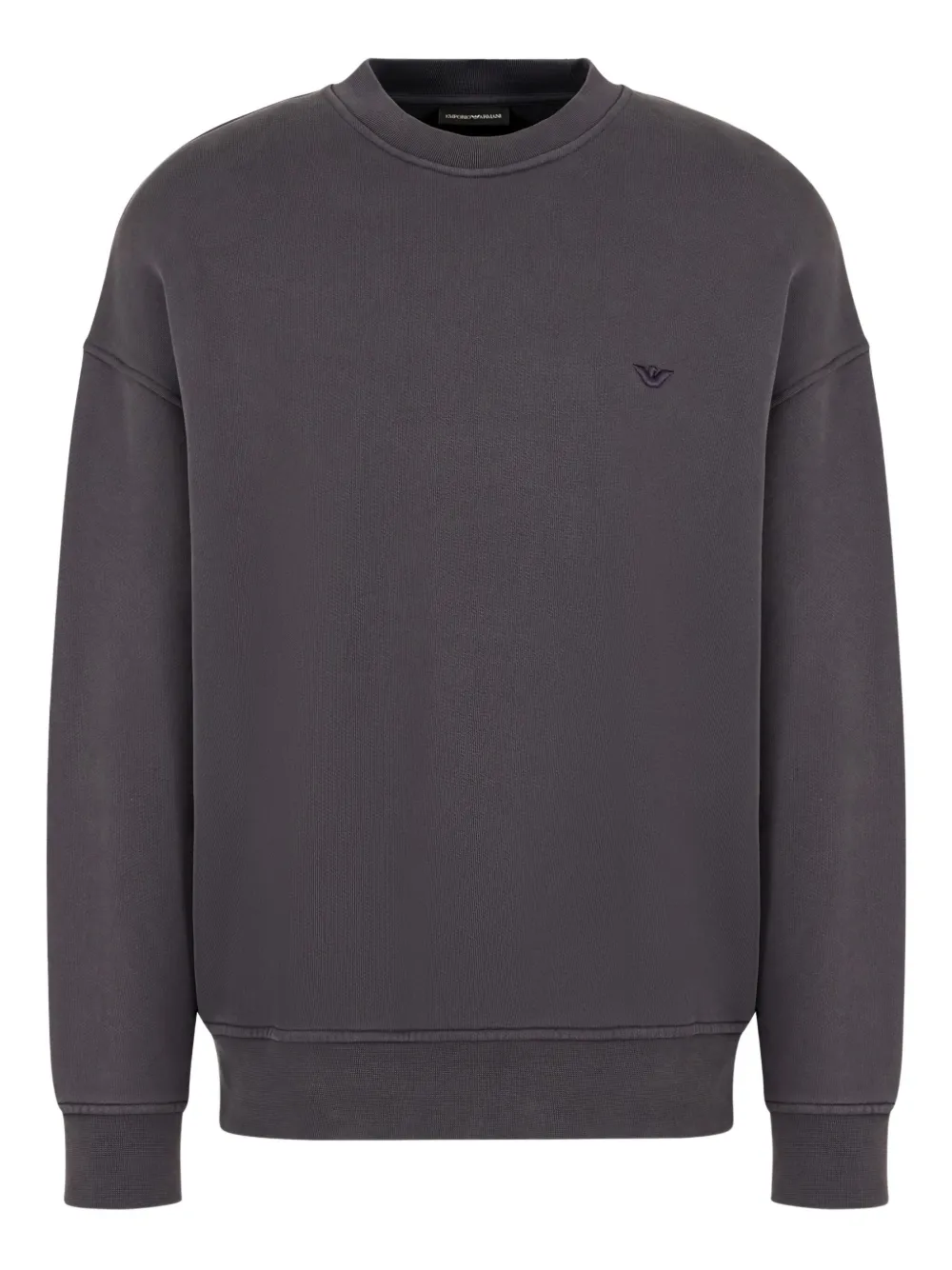 Свитшот с вышитым логотипом и круглым вырезом Emporio Armani, серый
Свитшот с вышитым логотипом и круглым вырезом Emporio Armani, серый