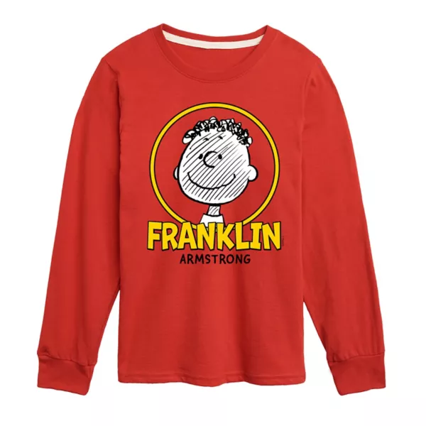 Футболка с длинным рукавом для мальчиков 8-20 лет Peanuts Franklin Armstrong с принтом Licensed Character, красный 
Футболка с длинным рукавом для мальчиков 8-20 лет Peanuts Franklin Armstrong с принтом Licensed Character, красный