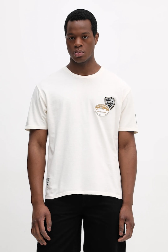 Хлопковая футболка Guess, бежевый
Хлопковая футболка Guess, бежевый