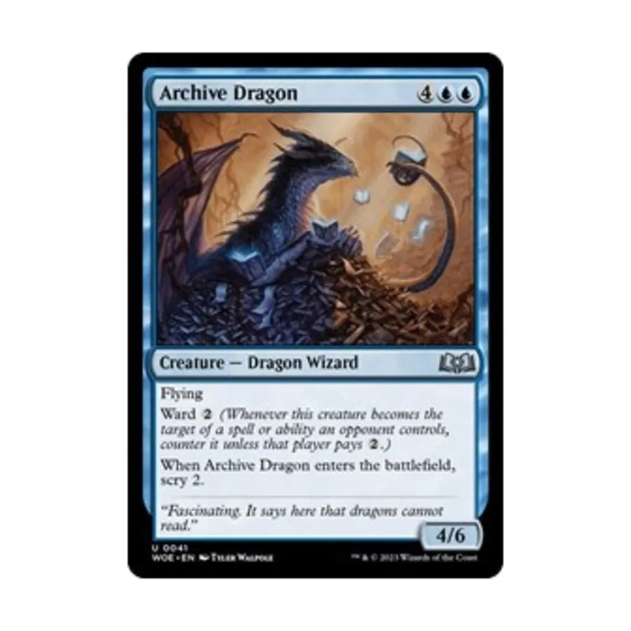 CCG Архивный Дракон (U), MTG - Wilds of Eldraine 
CCG Архивный Дракон (U), MTG - Wilds of Eldraine