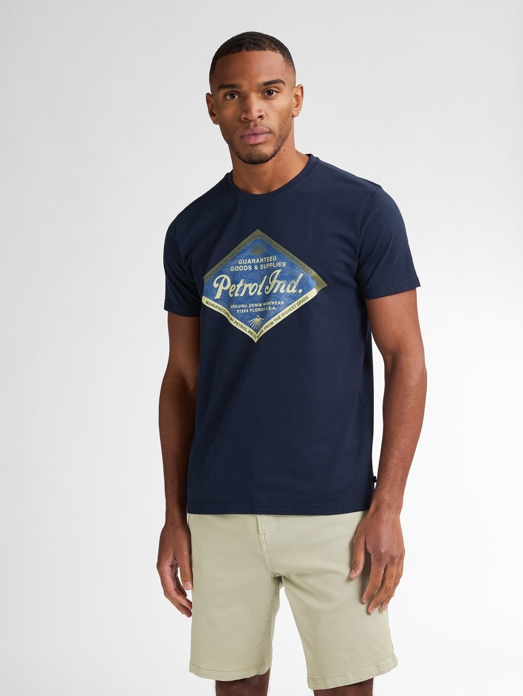 Футболка с принтом Petrol Industries, темно-синий 
Футболка с принтом Petrol Industries, темно-синий