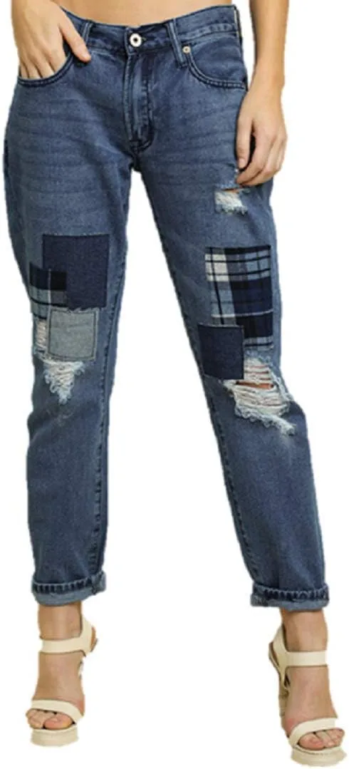 Женские джинсы Umgee 5-Pocket Straight Leg Boyfriend с патчворком
Женские джинсы Umgee 5-Pocket Straight Leg Boyfriend с патчворком
