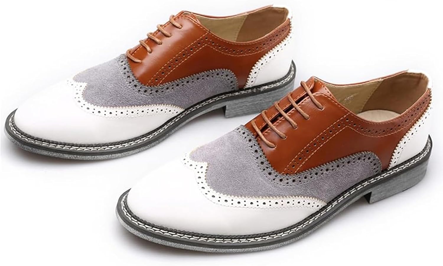 Мужские двухцветные оксфорды Классические модные кожаные туфли на шнуровке Низкие кожаные деловые туфли дерби с ручной строчкой Xinduoyu, коричневый
Мужские двухцветные оксфорды Классические модные кожаные туфли на шнуровке Низкие кожаные деловые туфли дерби с ручной строчкой Xinduoyu, коричневый