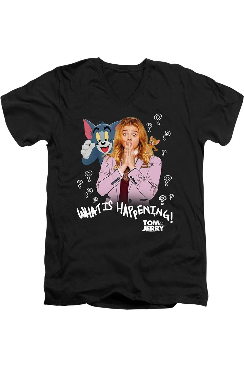 Том и Джерри Фильм Что происходит короткий рукав взрослый V-образный вырез премиум хлопковая футболка / футболка Tom And Jerry Movie, черный
Том и Джерри Фильм Что происходит короткий рукав взрослый V-образный вырез премиум хлопковая футболка / футболка Tom And Jerry Movie, черный