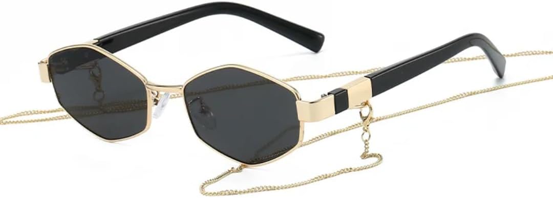 Роскошные солнцезащитные очки с градиентным многоугольным рисунком для женщин, с оригинальными дужками и цепочкой, а также повседневные солнцезащитные очки для мужчин с защитой от УФ-излучения UV400 TVTBBVV, Golden Black
Роскошные солнцезащитные очки с градиентным многоугольным рисунком для женщин, с оригинальными дужками и цепочкой, а также повседневные солнцезащитные очки для мужчин с защитой от УФ-излучения UV400 TVTBBVV, Golden Black