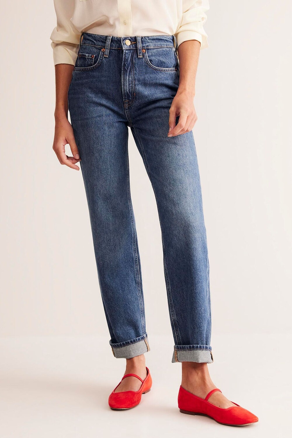 Джинсы прямого покроя с высокой посадкой Boden, синий
Джинсы прямого покроя с высокой посадкой Boden, синий