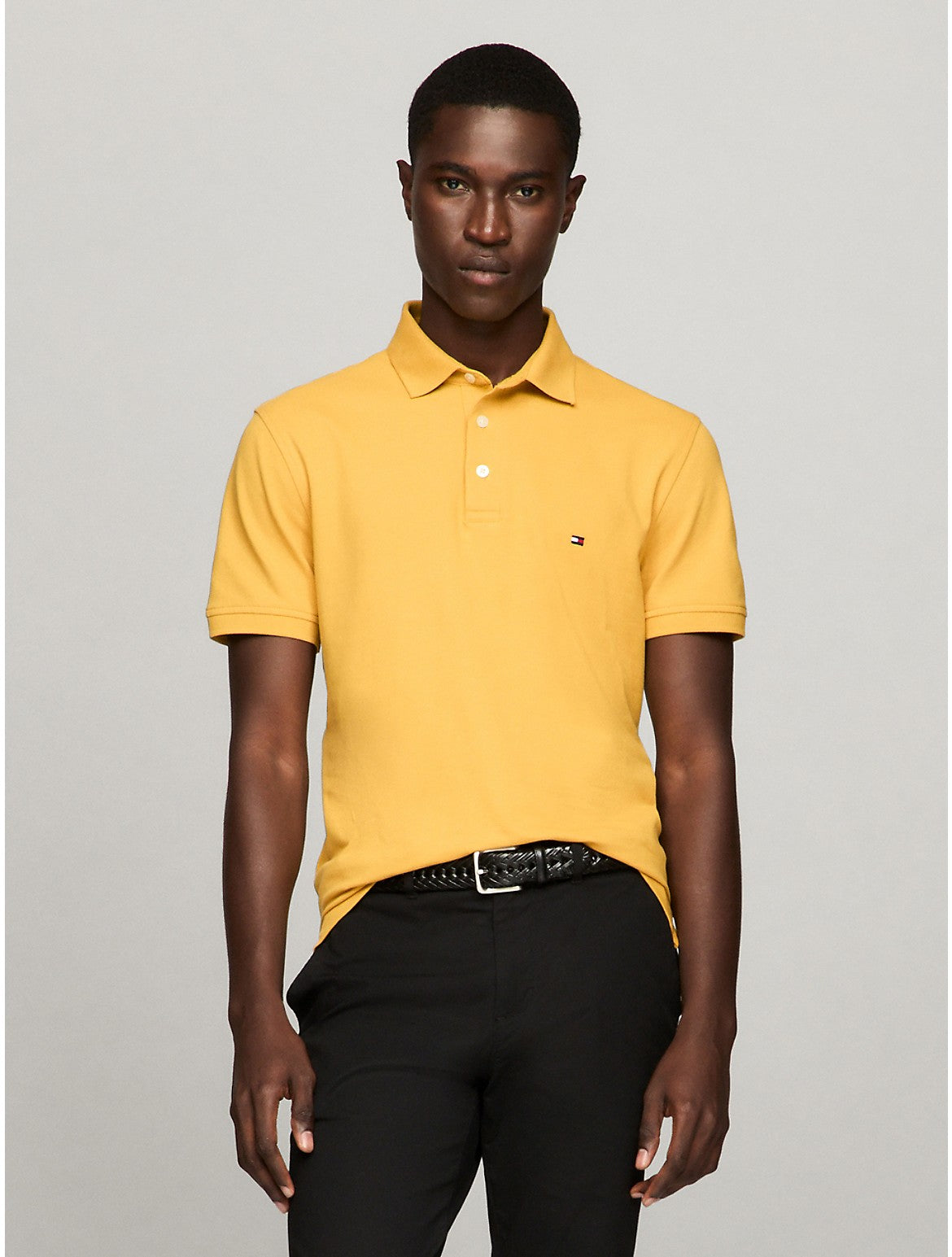 Мужская облегающая рубашка Tommy Hilfiger Tommy Polo, цвет mustard 
Мужская облегающая рубашка Tommy Hilfiger Tommy Polo, цвет mustard