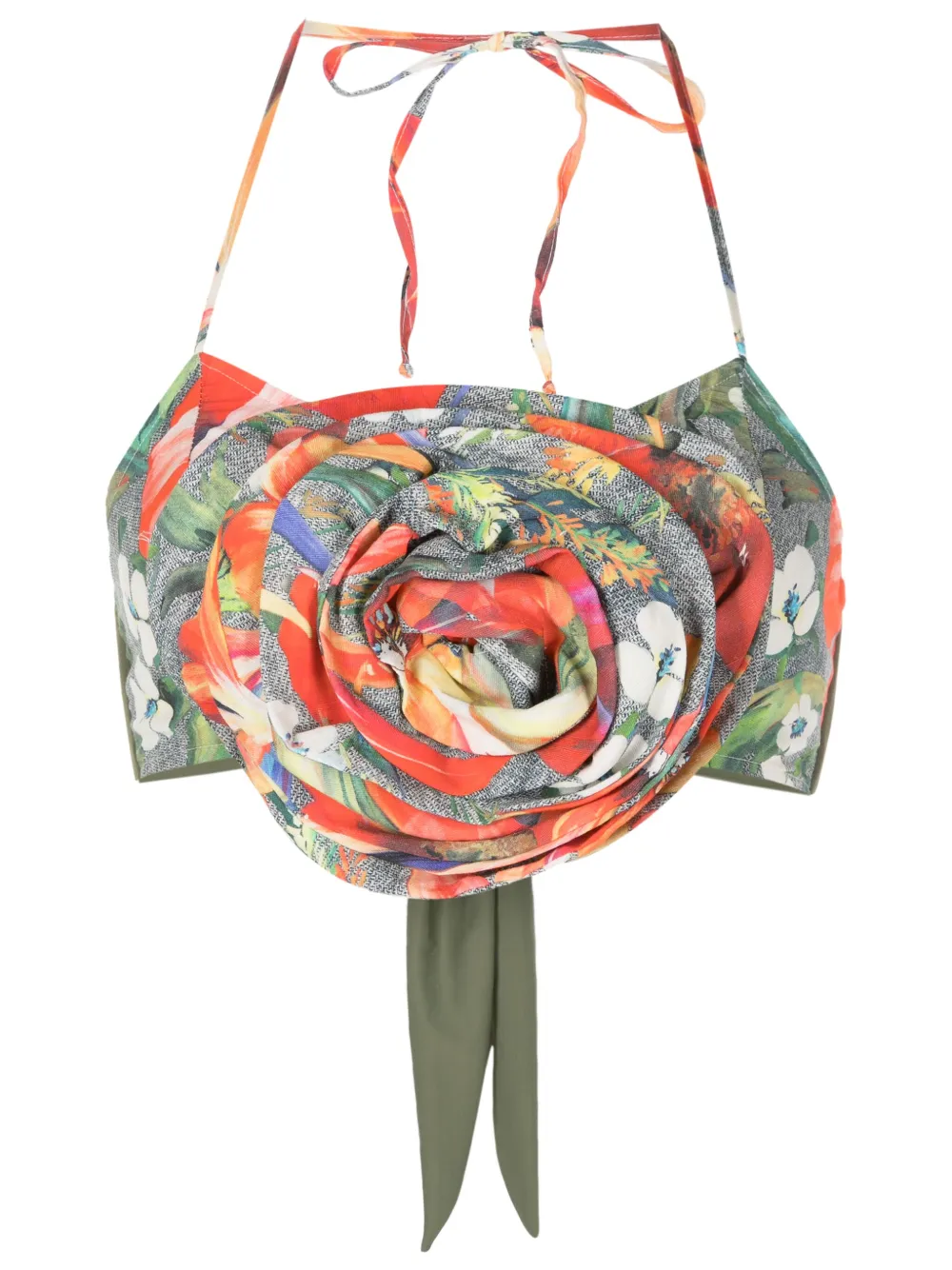 Укороченный топ с цветочной аппликацией Amir Slama, зеленый
Укороченный топ с цветочной аппликацией Amir Slama, зеленый