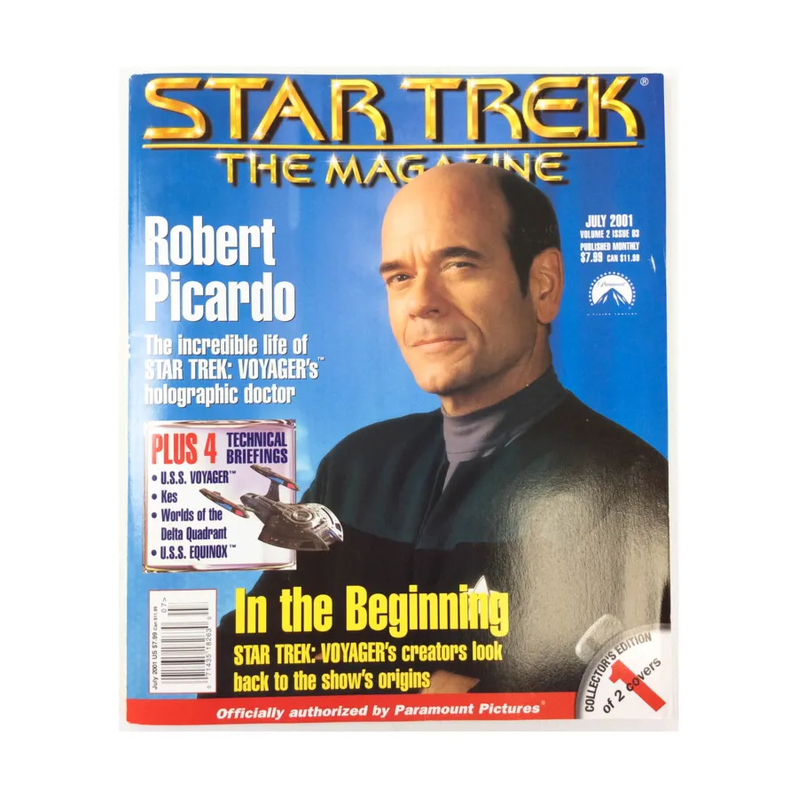 Журнал Vol. 2, #3 "Robert Picardo, In The Beginning, Technical Briefings" (Cover 1 of 2), Star Trek - The Magazine
Журнал Vol. 2, #3 "Robert Picardo, In The Beginning, Technical Briefings" (Cover 1 of 2), Star Trek - The Magazine