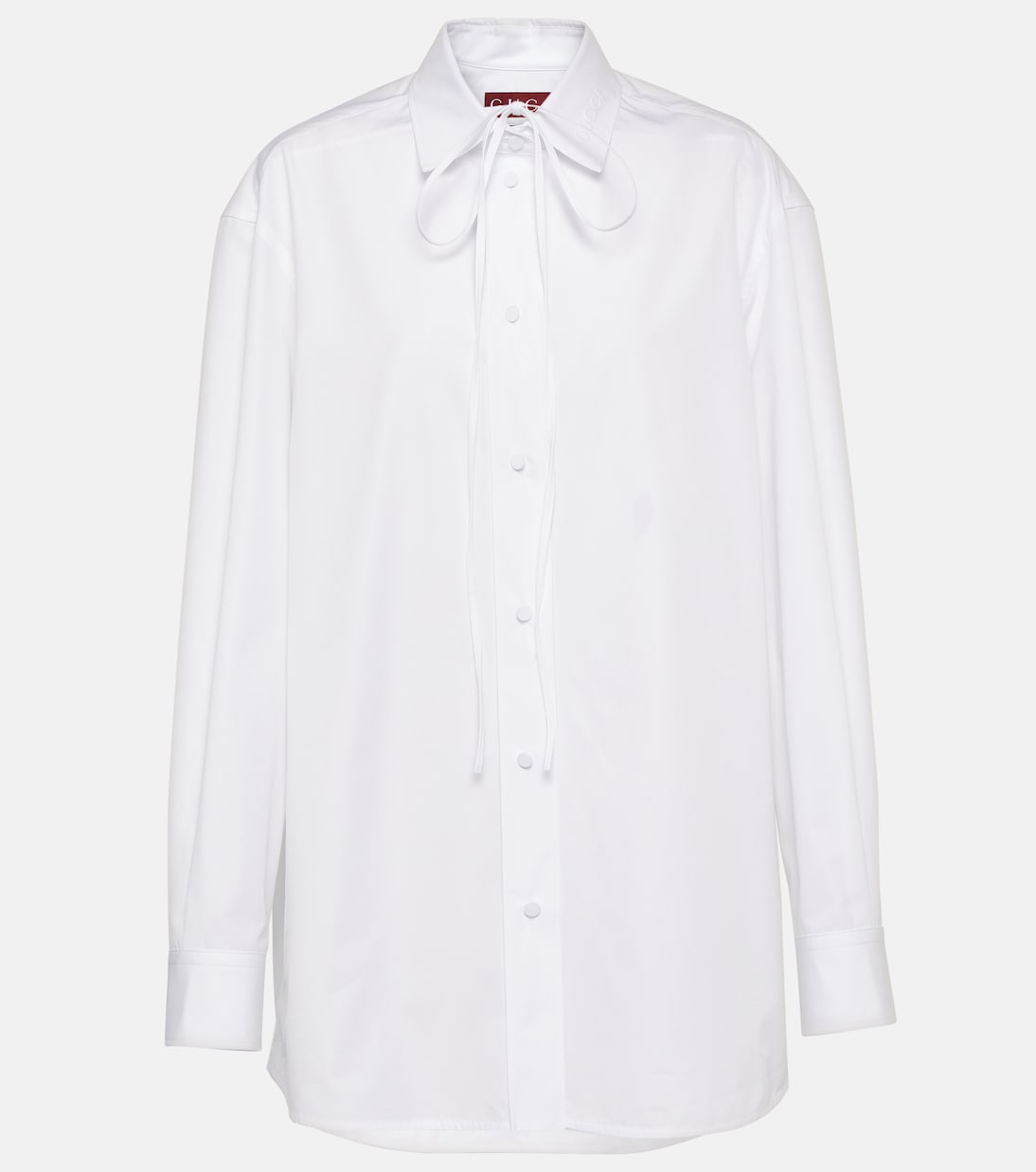 Хлопковая поплиновая рубашка с бантовыми складками Gucci, белый
Хлопковая поплиновая рубашка с бантовыми складками Gucci, белый