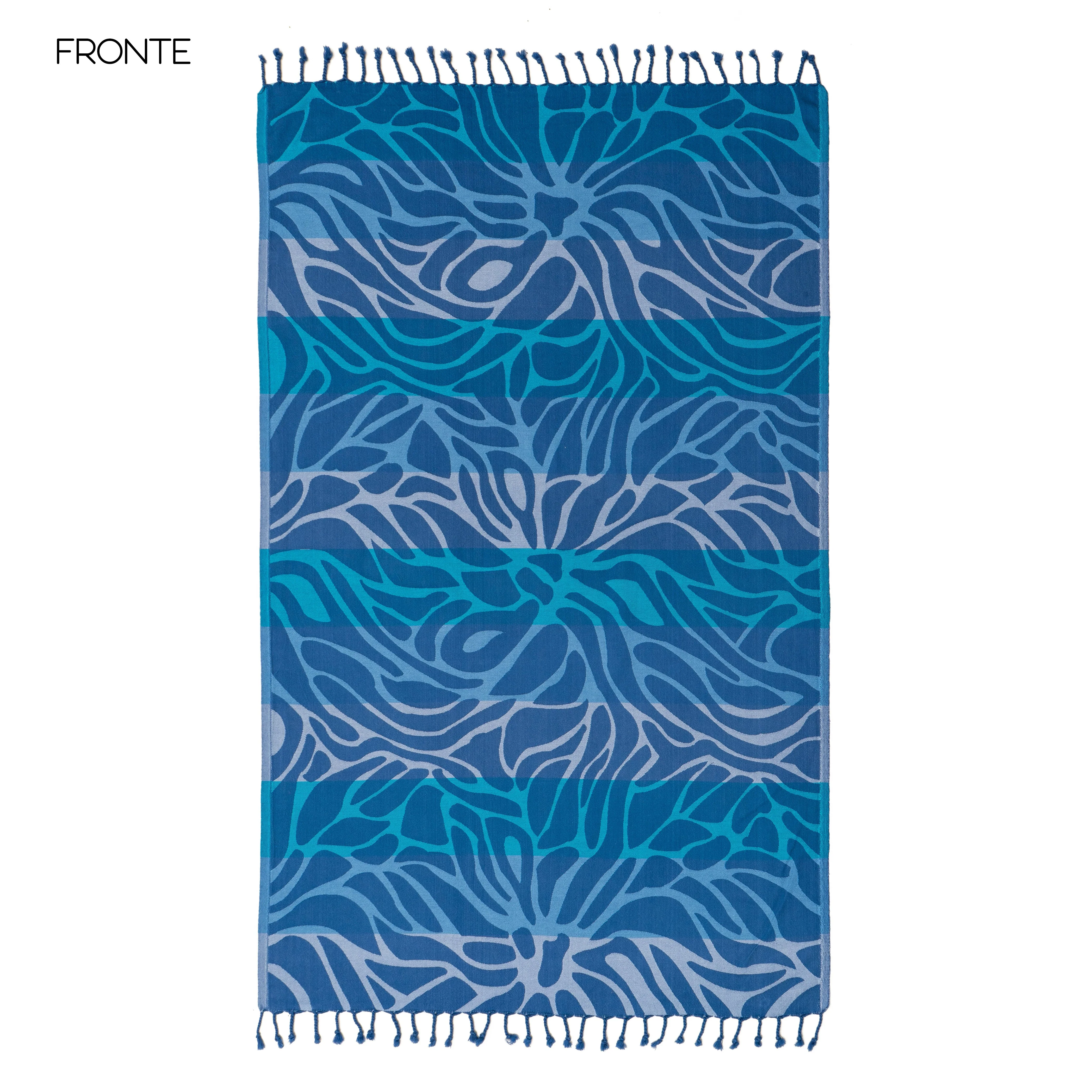 Двустороннее жаккардовое пляжное полотенце Fouta из чистого хлопка - Layla Begonville, цвет Indaco/Arancio
Двустороннее жаккардовое пляжное полотенце Fouta из чистого хлопка - Layla Begonville, цвет Indaco/Arancio